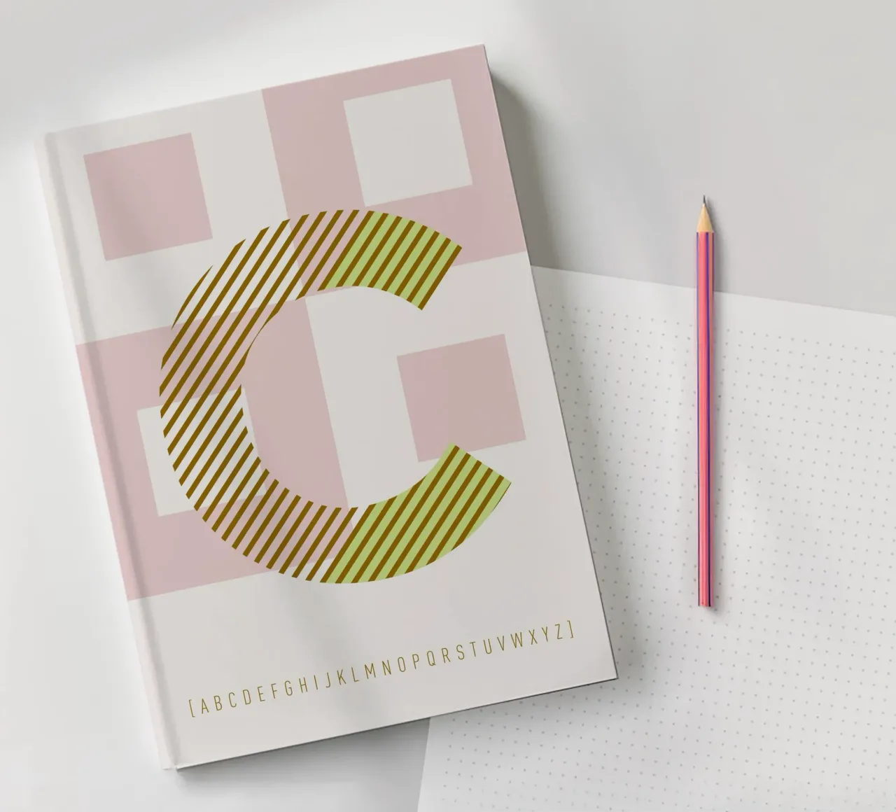 C Typeface Alphabet notebook by lazydaypaper