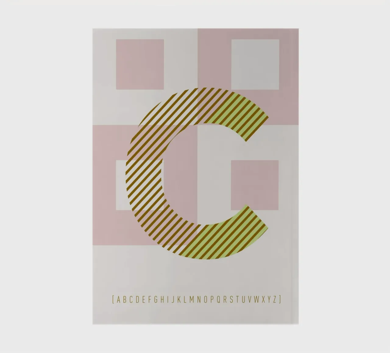 C Typeface Alphabet notebook by lazydaypaper