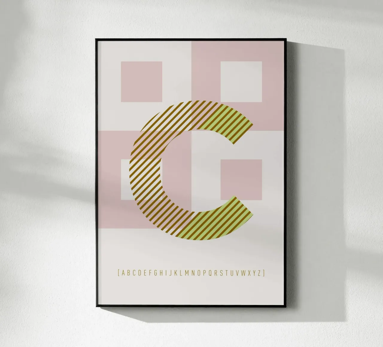 C Typeface Alphabet plexiglass da lazydaypaper
