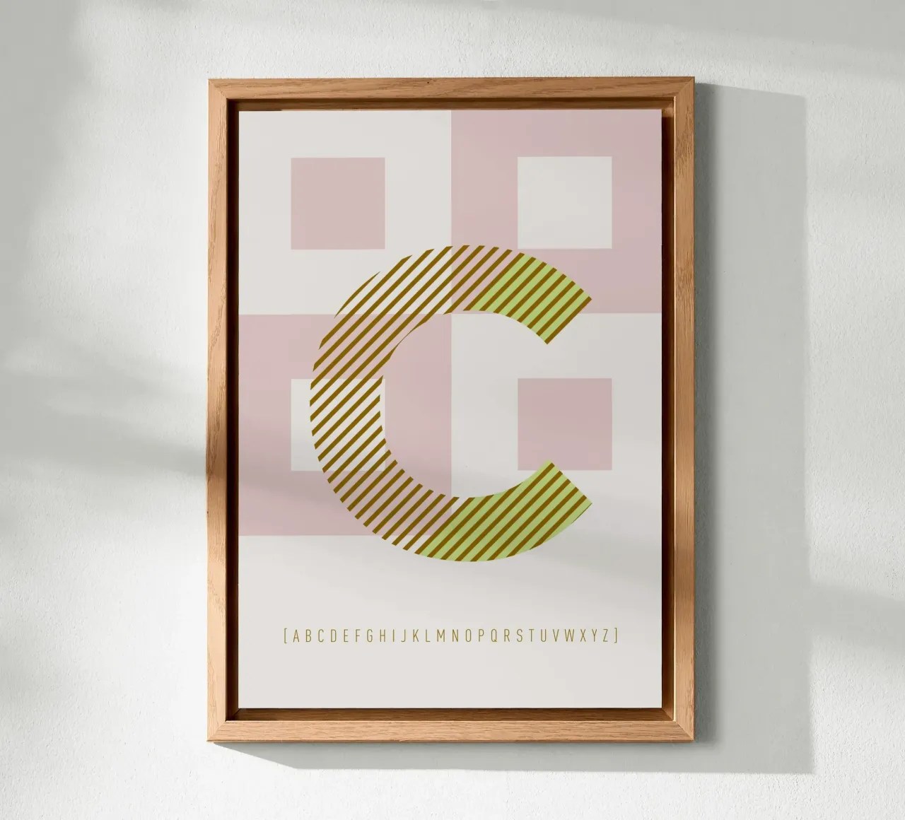 C Typeface Alphabet alluminio dibond da lazydaypaper
