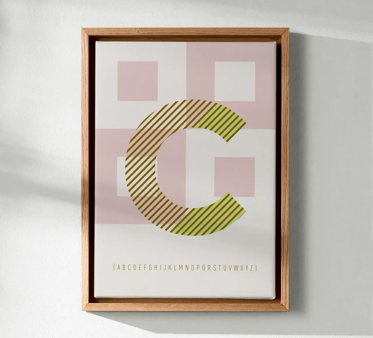 C Typeface Alphabet tela da lazydaypaper