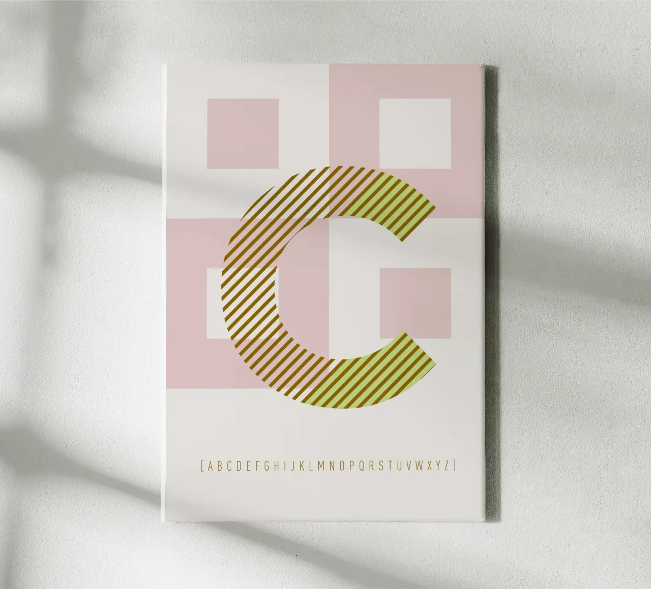 C Typeface Alphabet tela da lazydaypaper