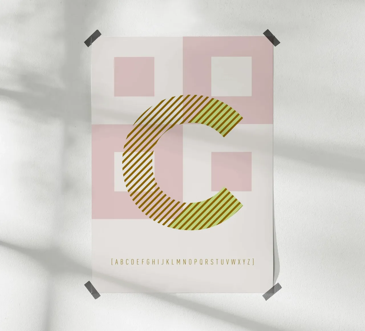 C Typeface Alphabet poster da lazydaypaper