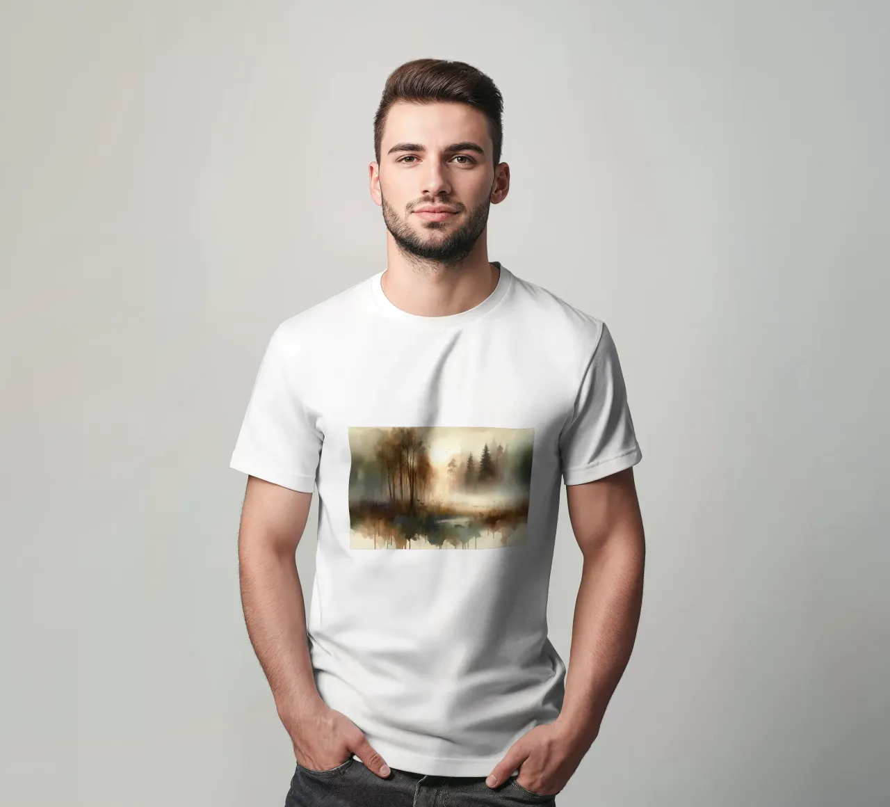 Fuga dalla foresta nebbiosa t-shirt da Chromatic Fusion Studio
