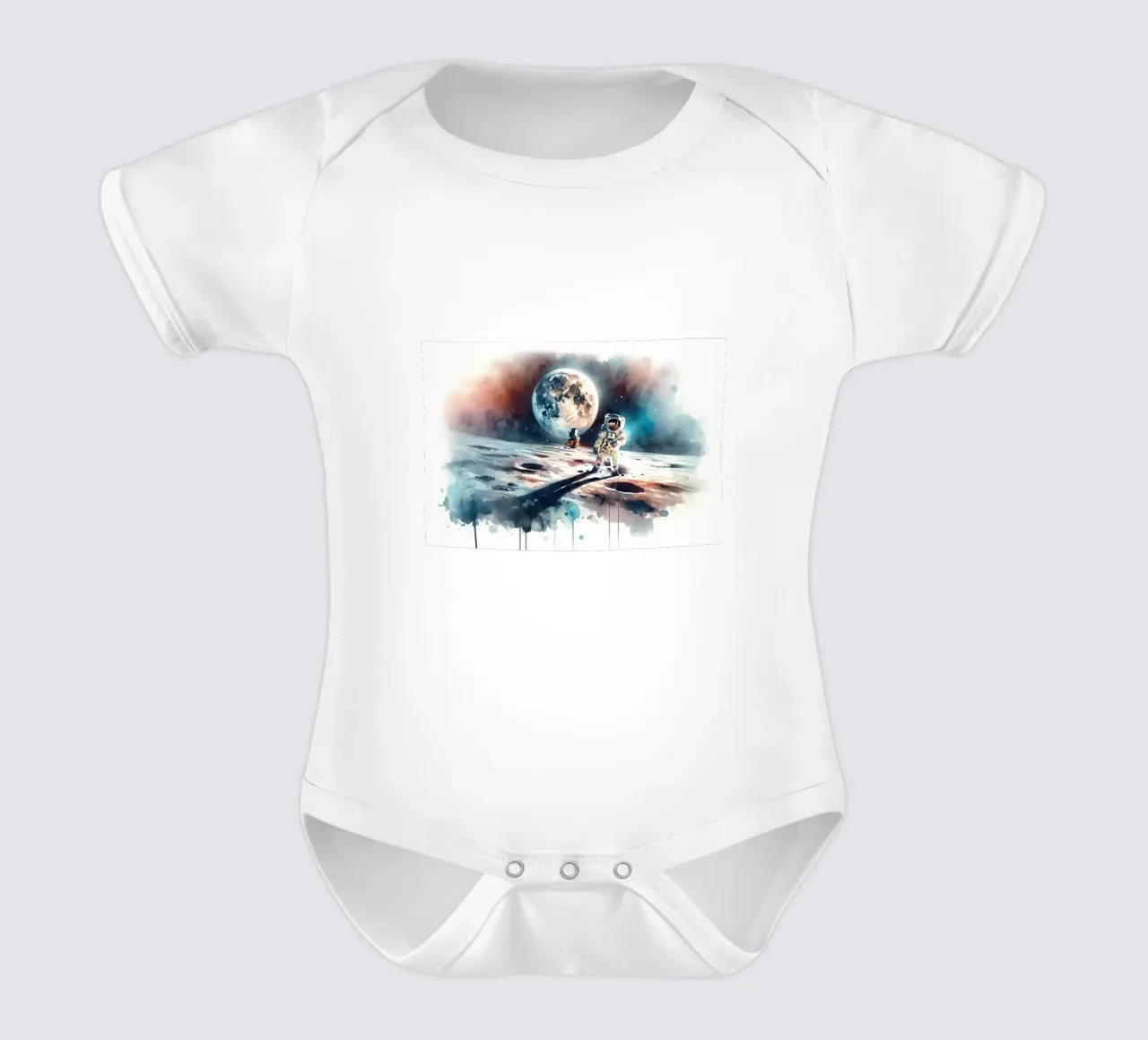 Moonwalk Un sogno a colori body neonato maniche corte da Chromatic Fusion Studio