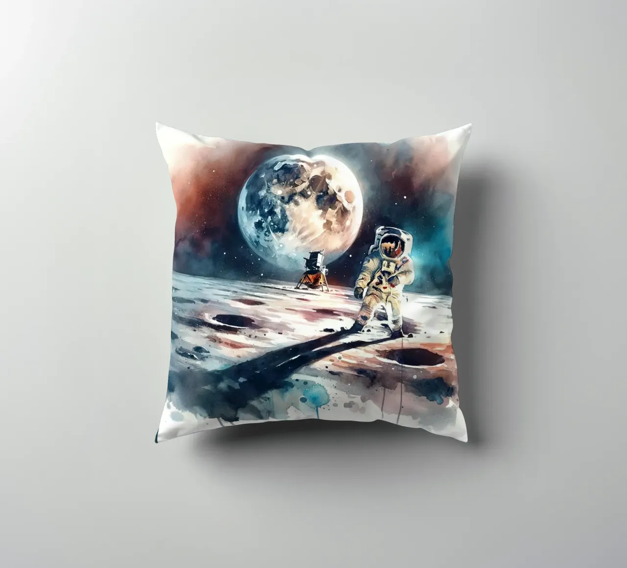 Moonwalk Un sogno a colori cuscino da Chromatic Fusion Studio