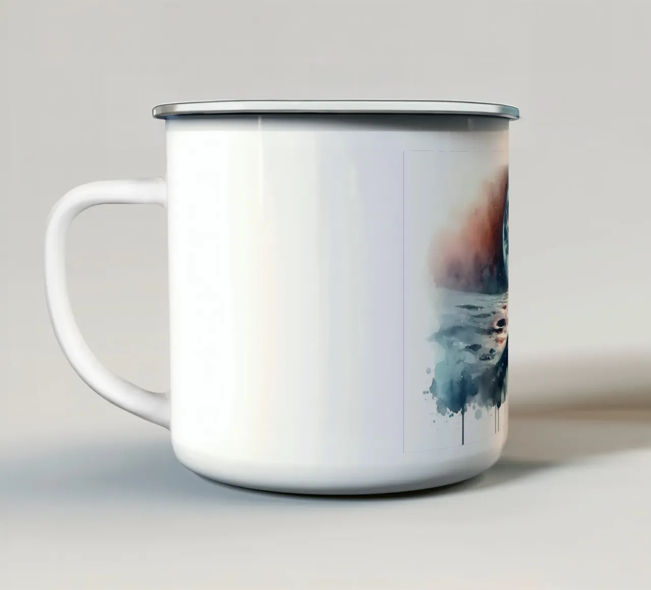 Moonwalk Un sogno a colori tazza in smalto da Chromatic Fusion Studio