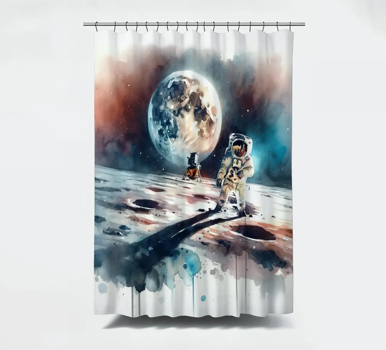 Moonwalk Un sogno a colori tenda da doccia da Chromatic Fusion Studio