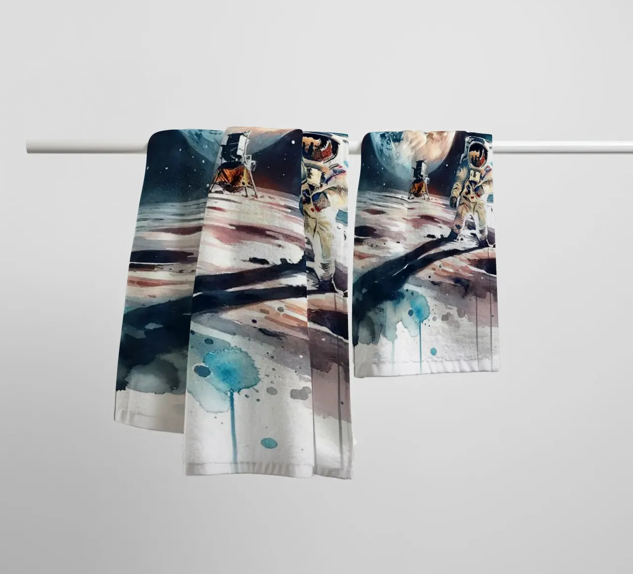 Moonwalk Un sogno a colori asciugamano da bagno da Chromatic Fusion Studio