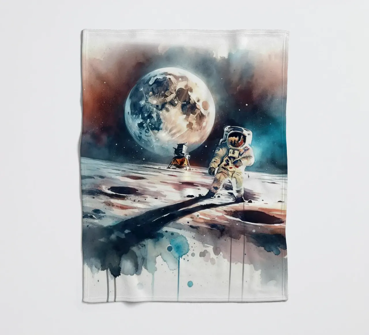 Moonwalk Un sogno a colori coperta in pile da Chromatic Fusion Studio