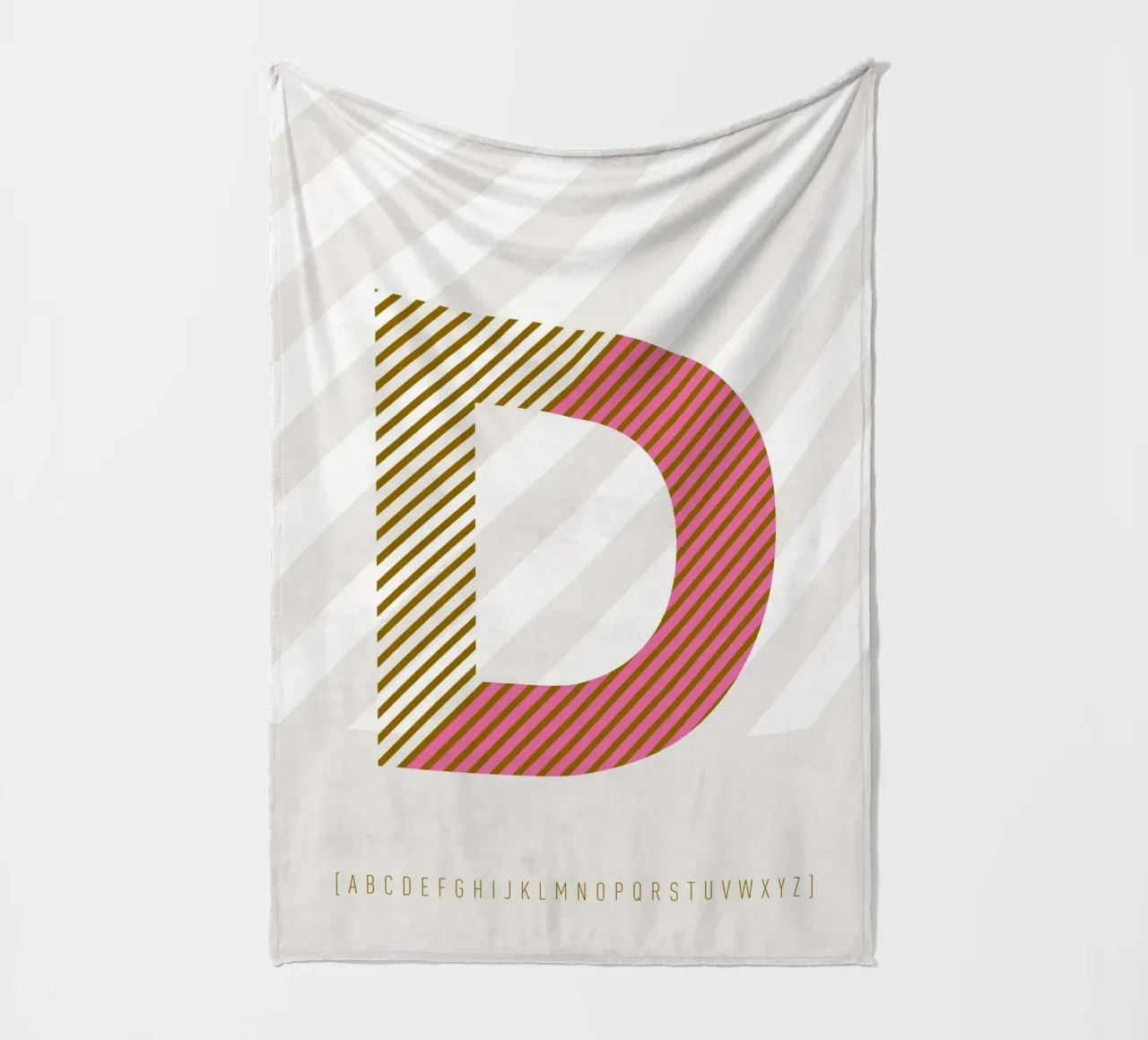 D Typeface Alphabet coperta in pile da lazydaypaper