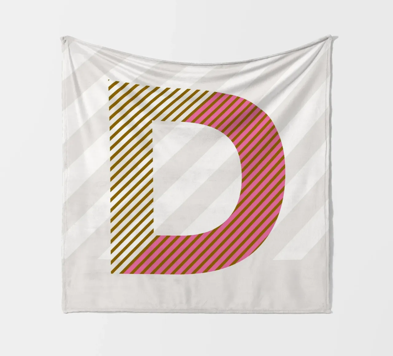 D Typeface Alphabet coperta in pile da lazydaypaper