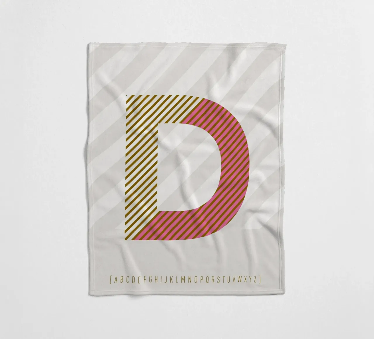 D Typeface Alphabet coperta in pile da lazydaypaper