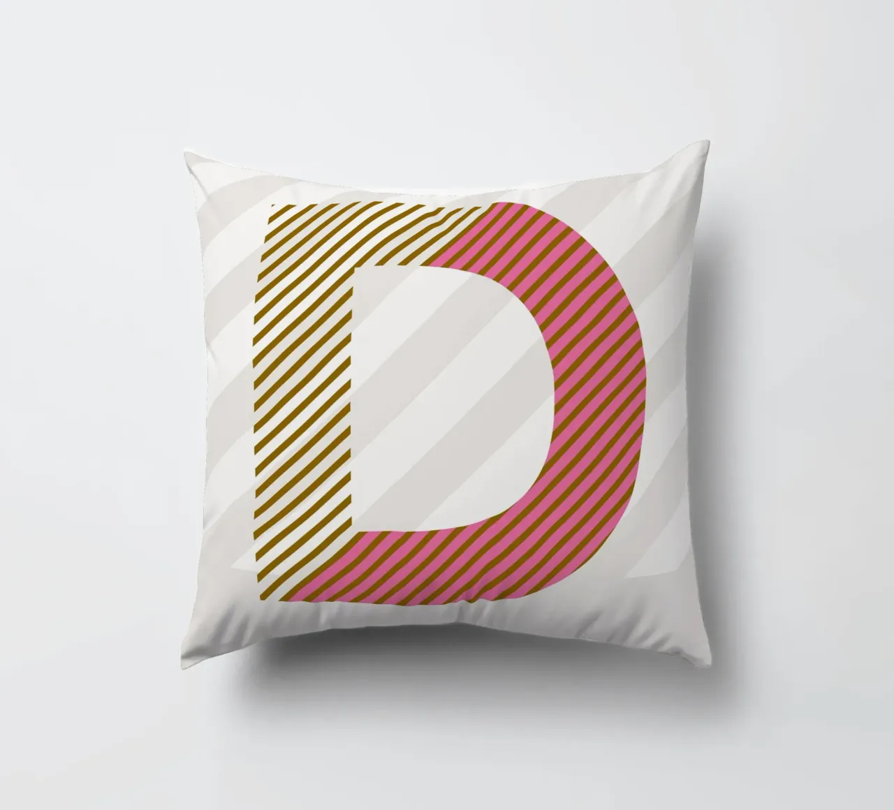 D Typeface Alphabet cuscino da lazydaypaper