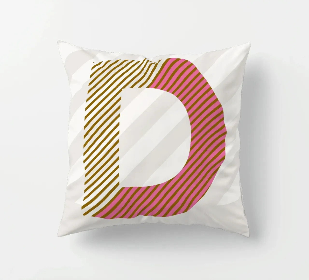 D Typeface Alphabet cuscino da lazydaypaper