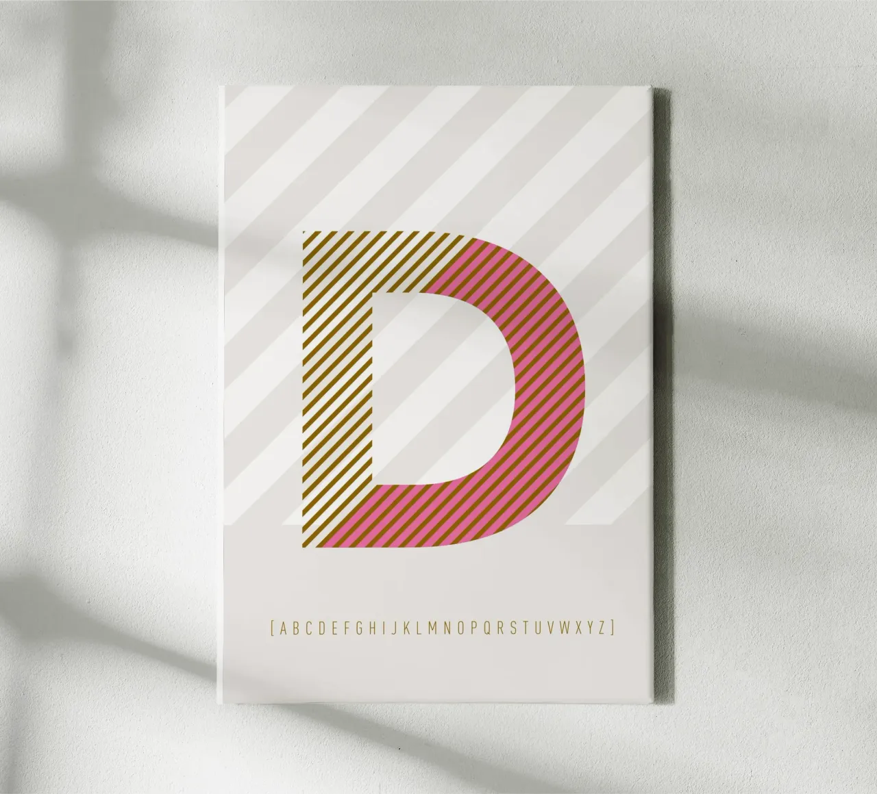D Typeface Alphabet tela da lazydaypaper