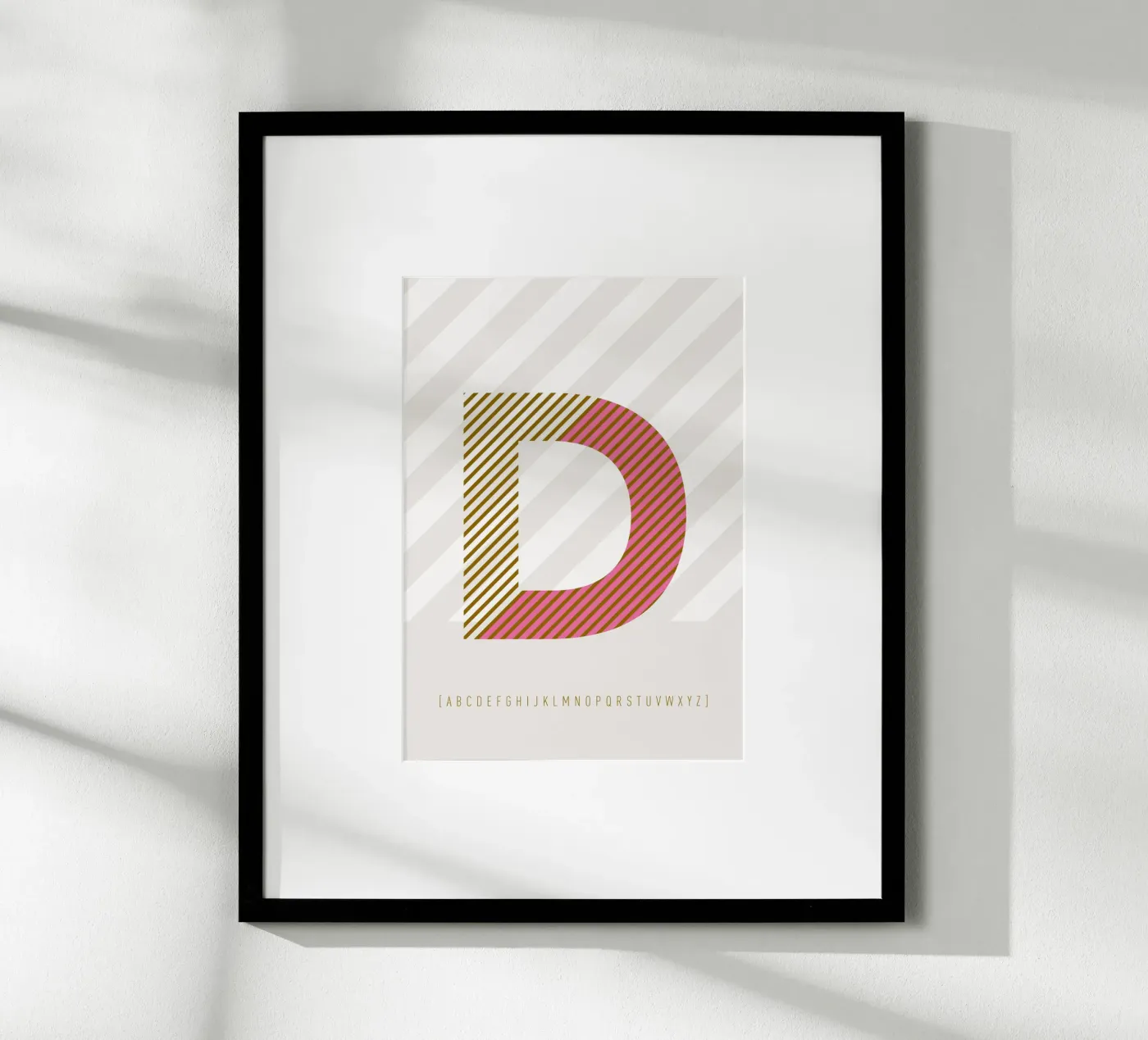 D Typeface Alphabet poster da lazydaypaper