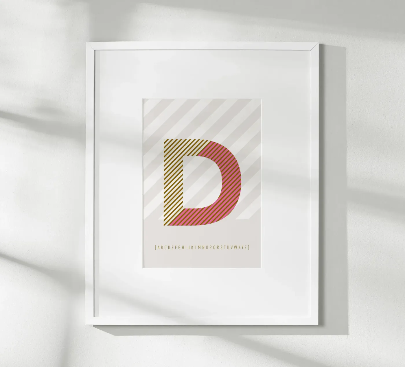 D Typeface Alphabet poster da lazydaypaper