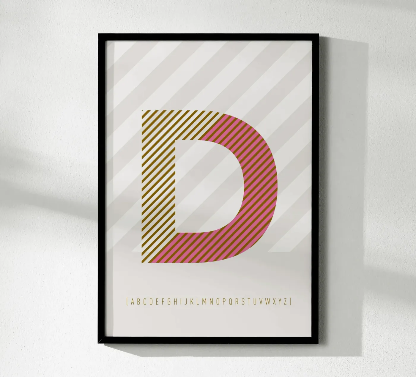 D Typeface Alphabet poster da lazydaypaper