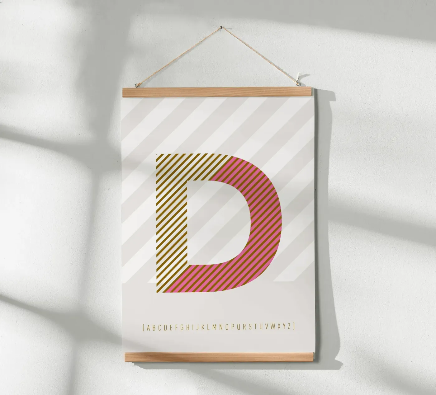 D Typeface Alphabet poster da lazydaypaper