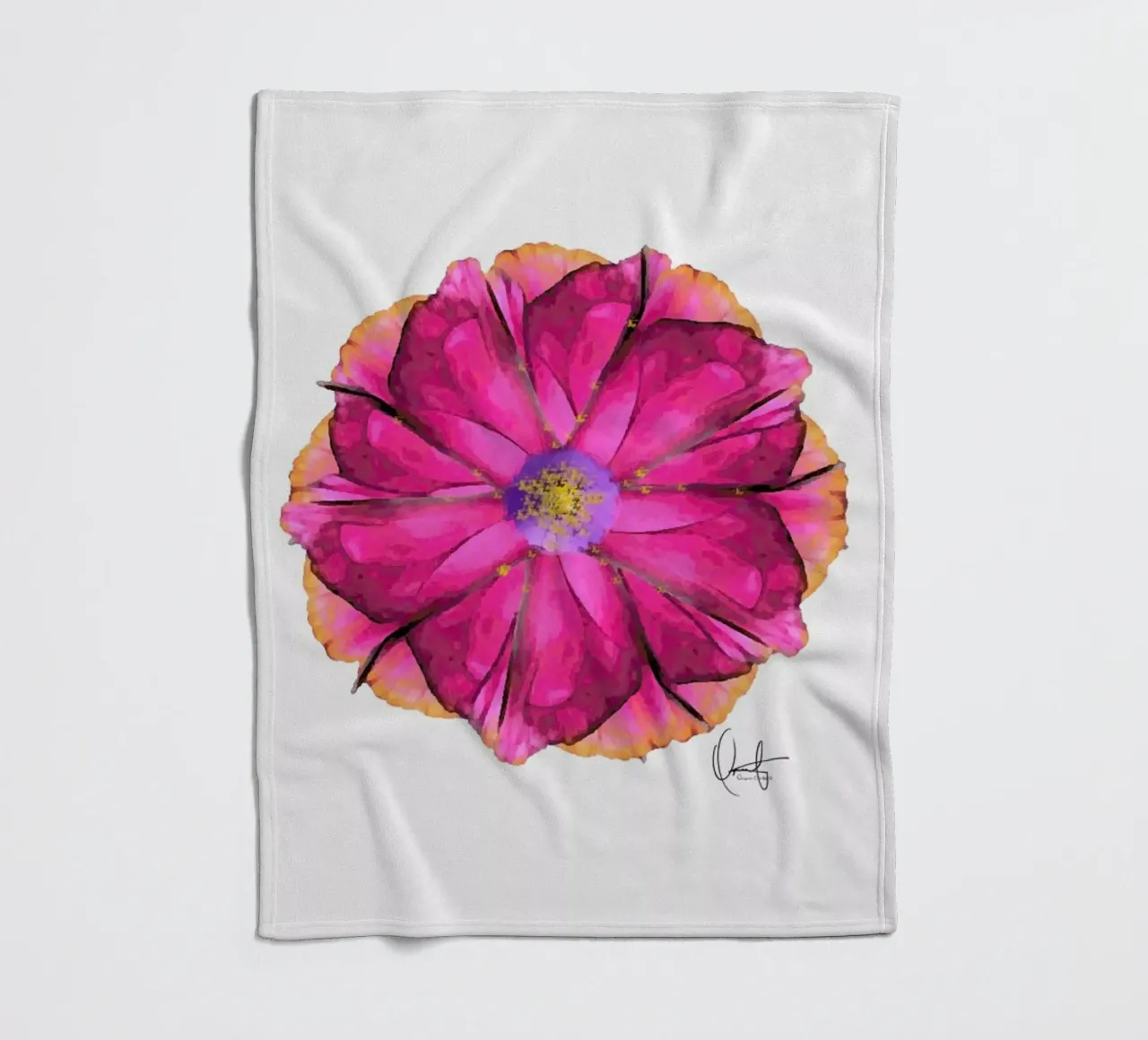 Athena Flower coperta in pile da Xchange Art Studio