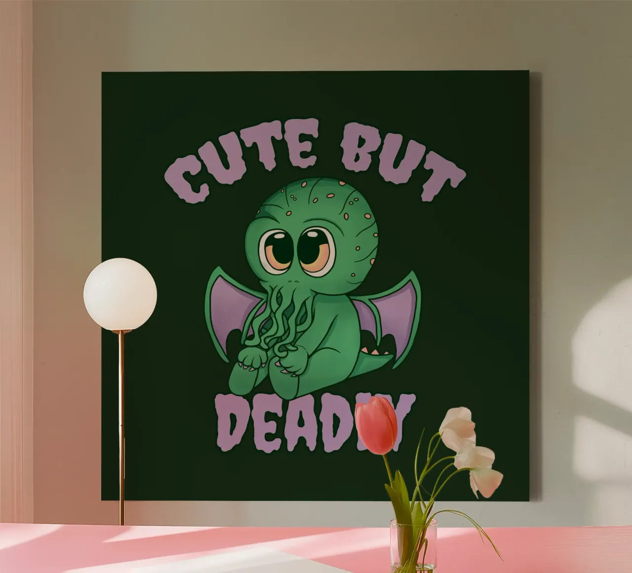 Carino ma letale - Cthulhu tela con Cornice a cassetta da Loobs