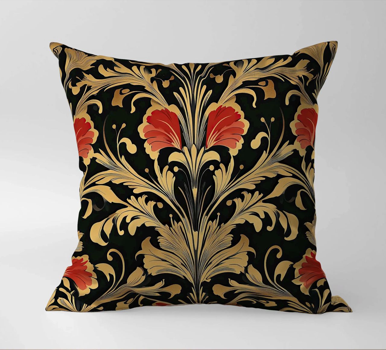 Art nouveau style "Seductive lines" decorative cushion by Artful Bloom