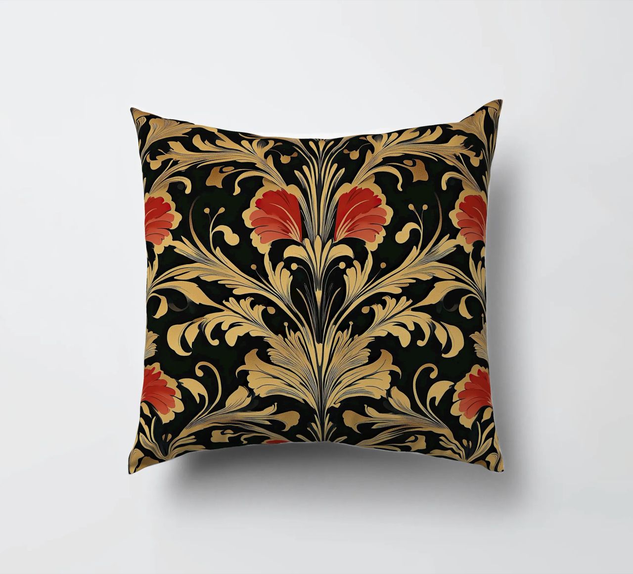 Art nouveau style "Seductive lines" decorative cushion by Artful Bloom
