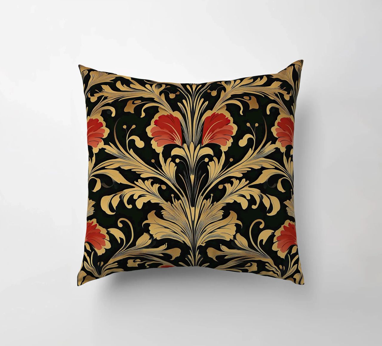 Art nouveau style "Seductive lines" decorative cushion by Artful Bloom