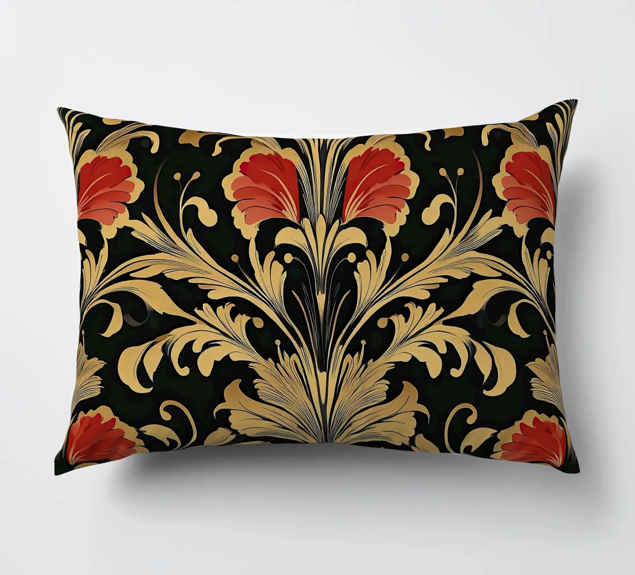 Art nouveau style "Seductive lines" decorative cushion by Artful Bloom