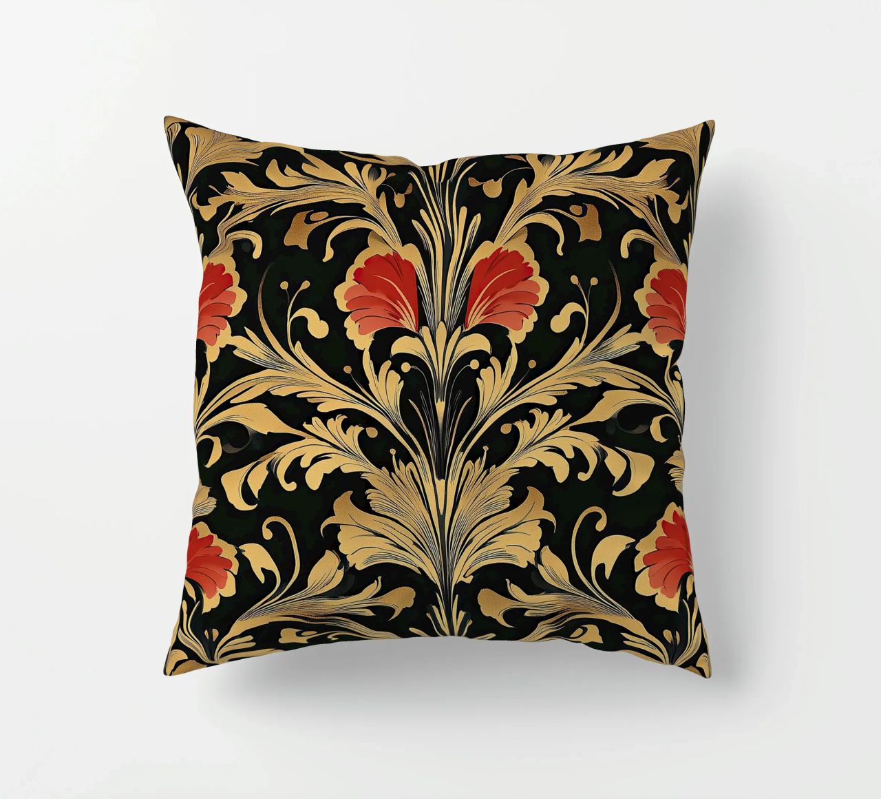Art nouveau style "Seductive lines" decorative cushion by Artful Bloom