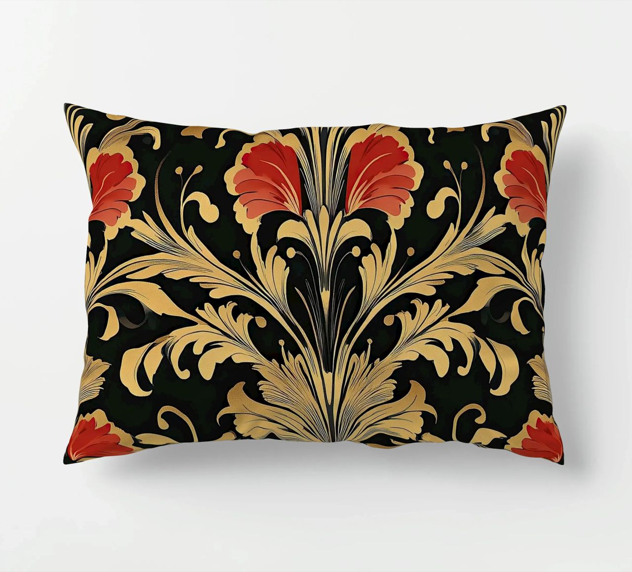 Art nouveau style "Seductive lines" decorative cushion by Artful Bloom