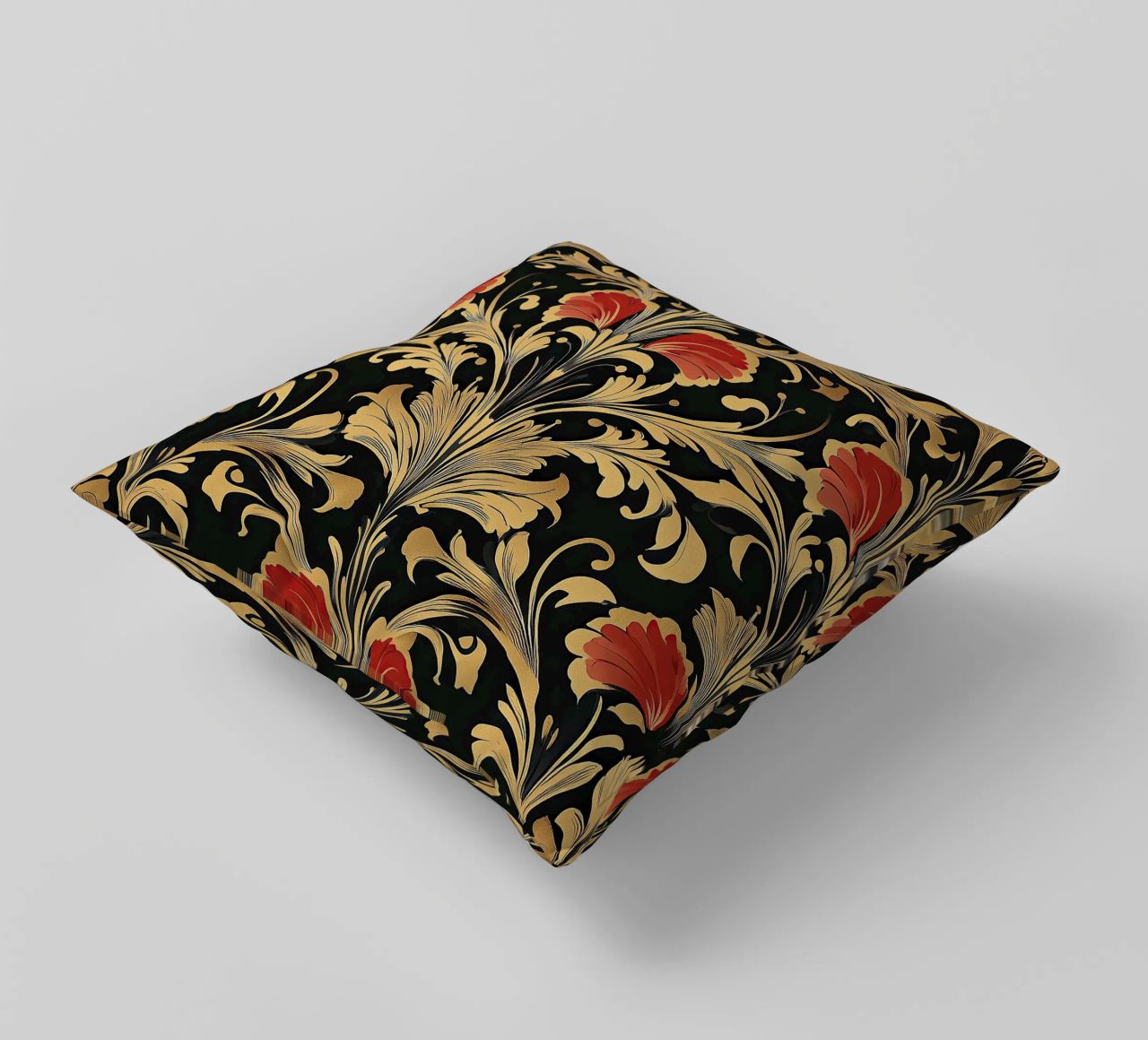 Art nouveau style "Seductive lines" decorative cushion by Artful Bloom