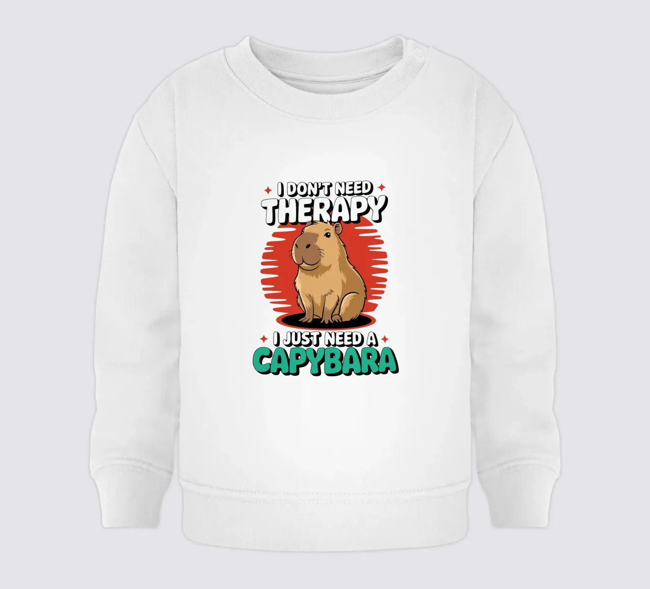 I don't need therapy, I just need a capybara felpa neonato da edsonramosart