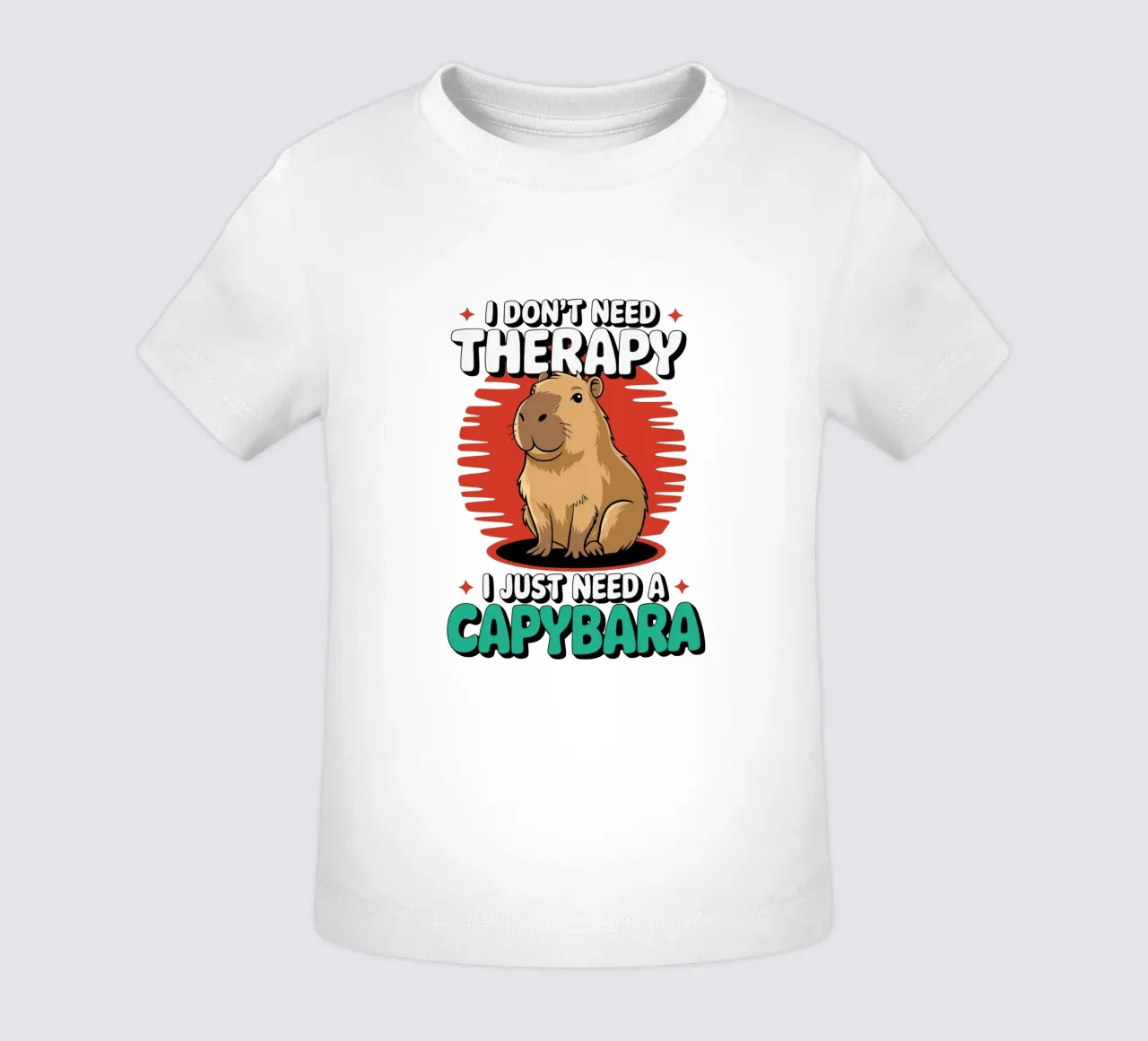 I don't need therapy, I just need a capybara maglietta neonato da edsonramosart