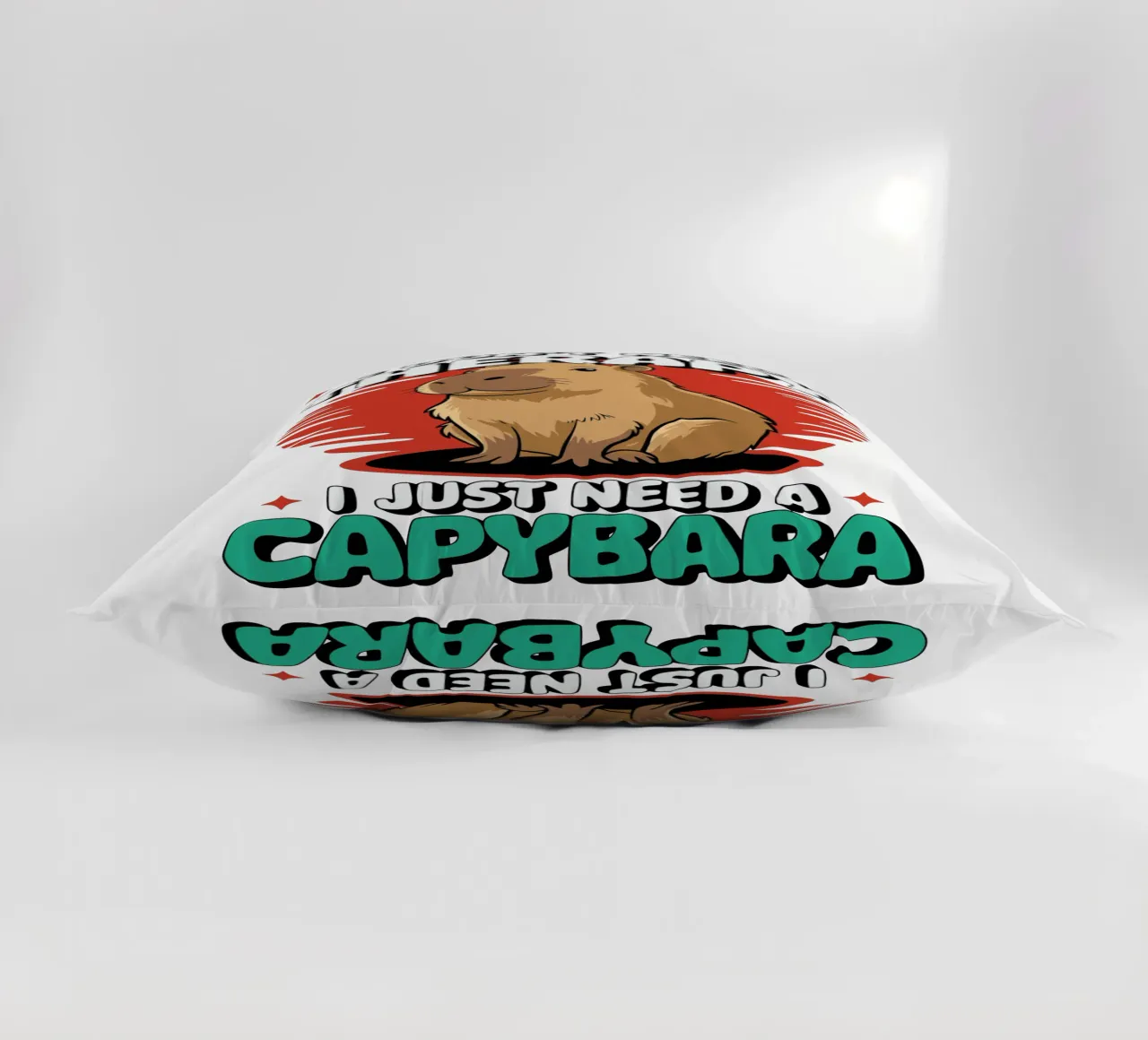 I don't need therapy, I just need a capybara cojín de edsonramosart