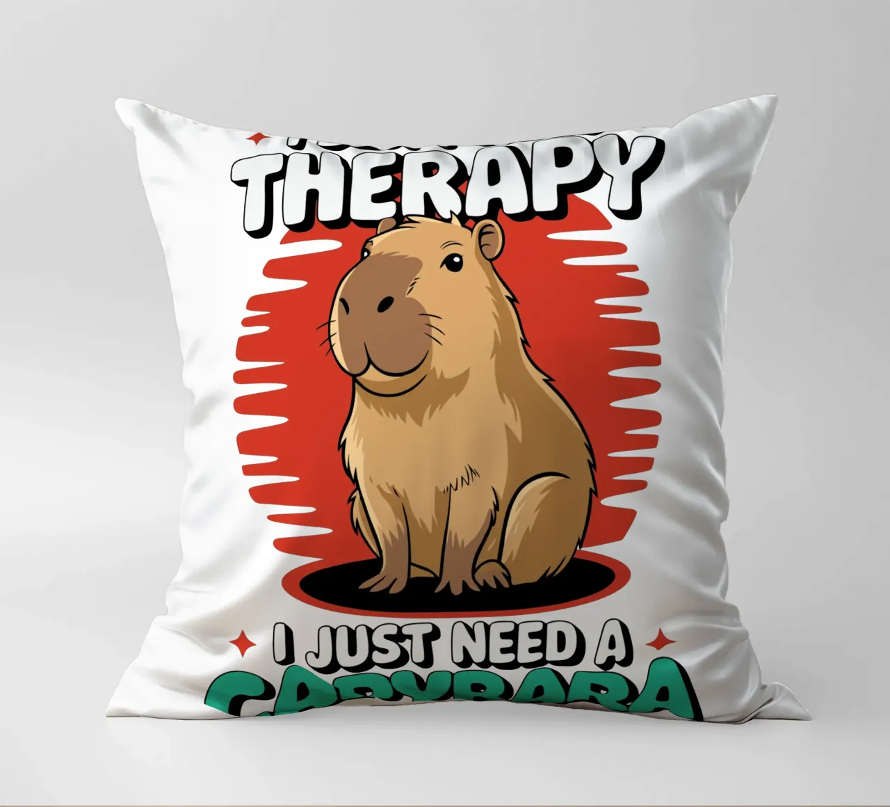 I don't need therapy, I just need a capybara cuscino da edsonramosart