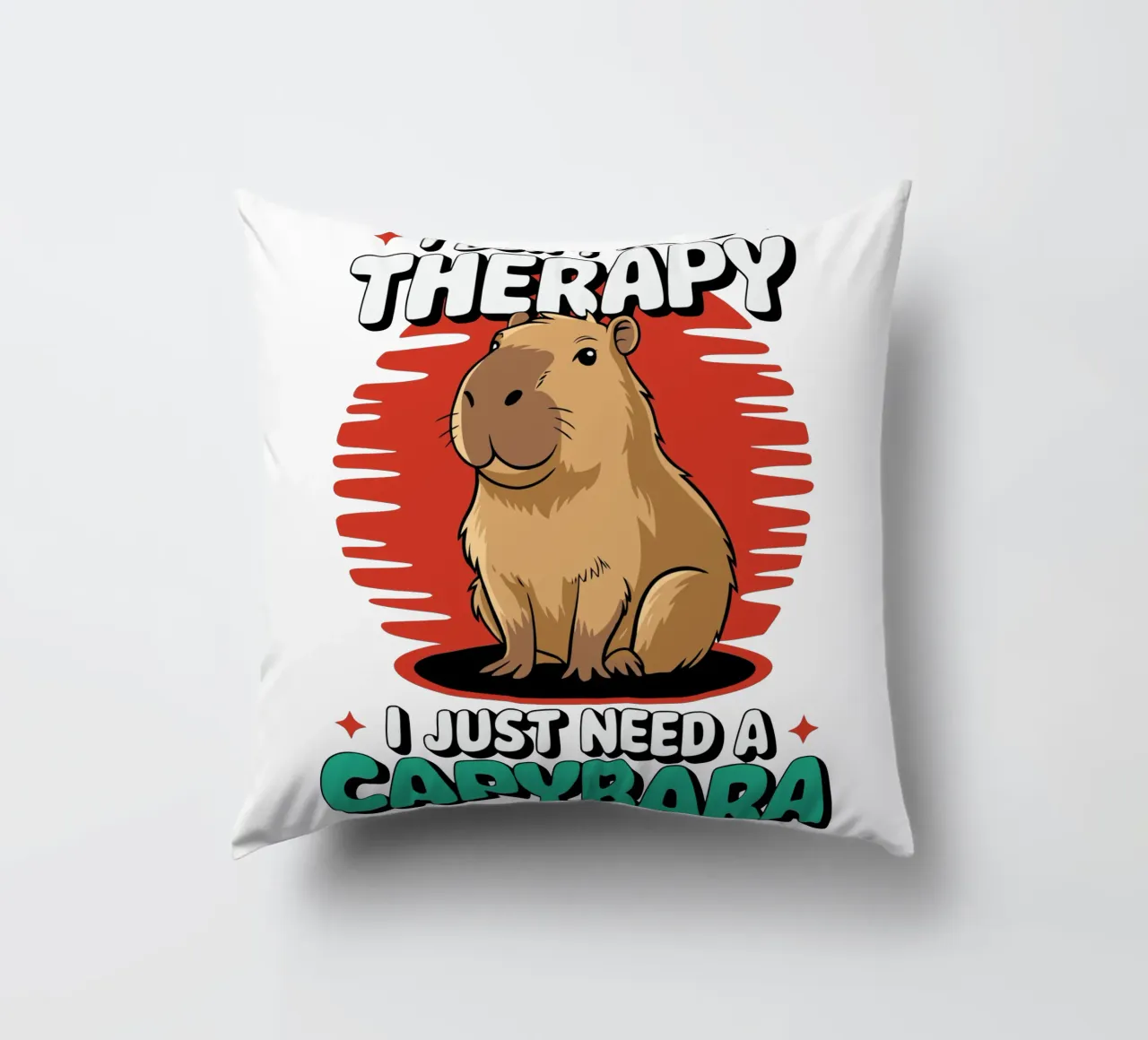 I don't need therapy, I just need a capybara cuscino da edsonramosart