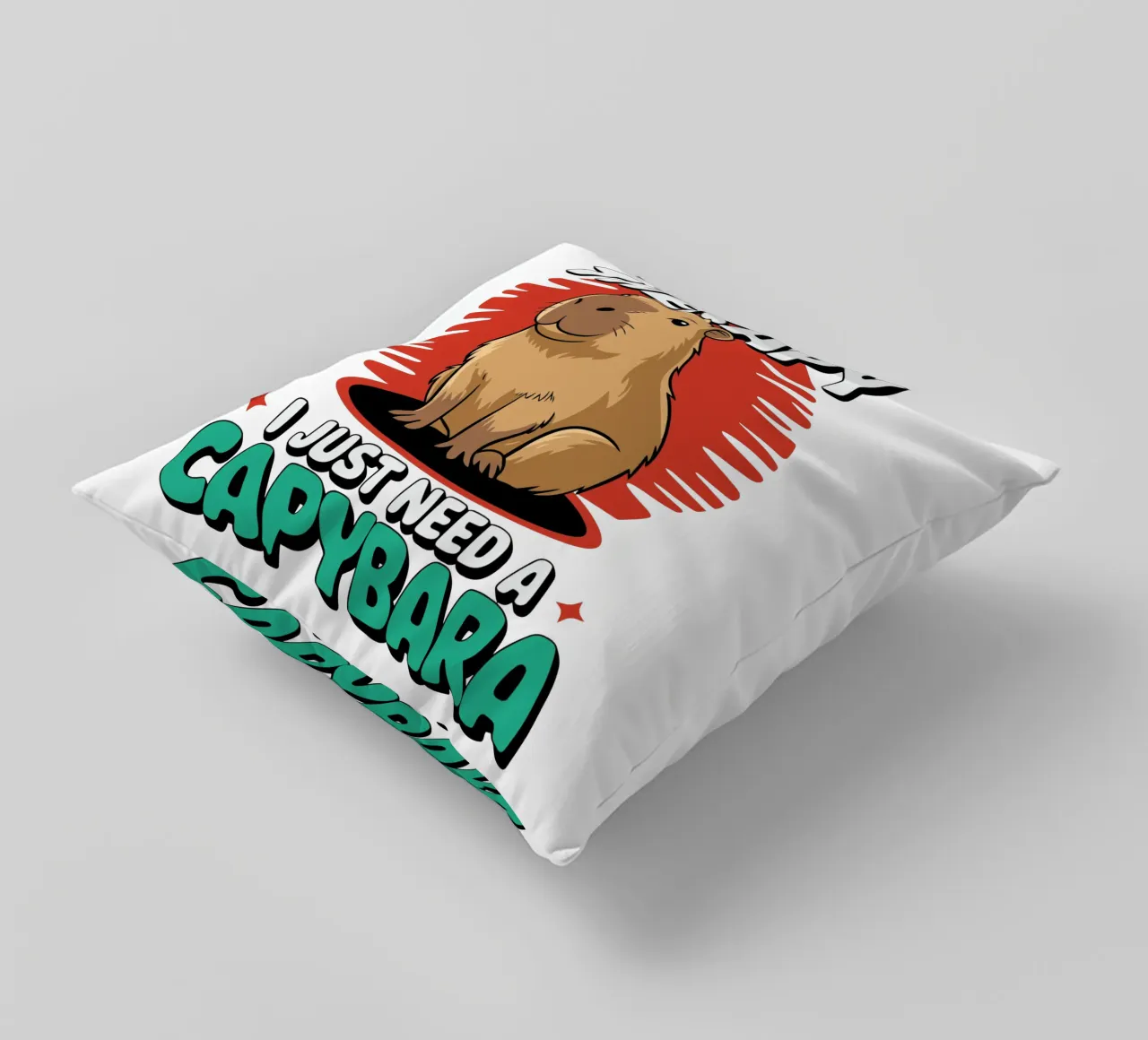 I don't need therapy, I just need a capybara cuscino da edsonramosart