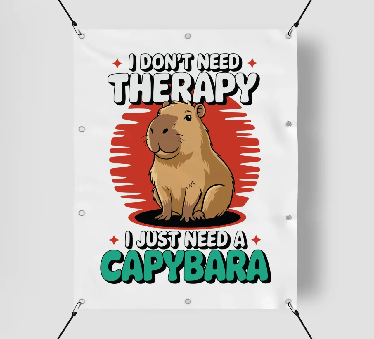 I don't need therapy, I just need a capybara telo in pvc da edsonramosart