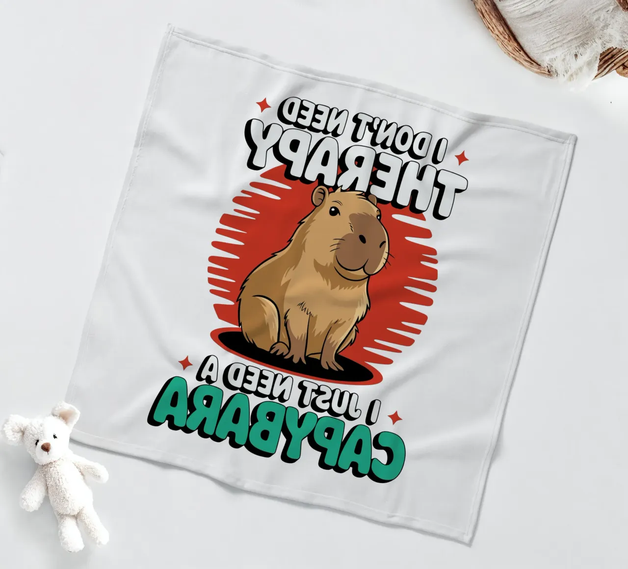 I don't need therapy, I just need a capybara coperta in pile da edsonramosart