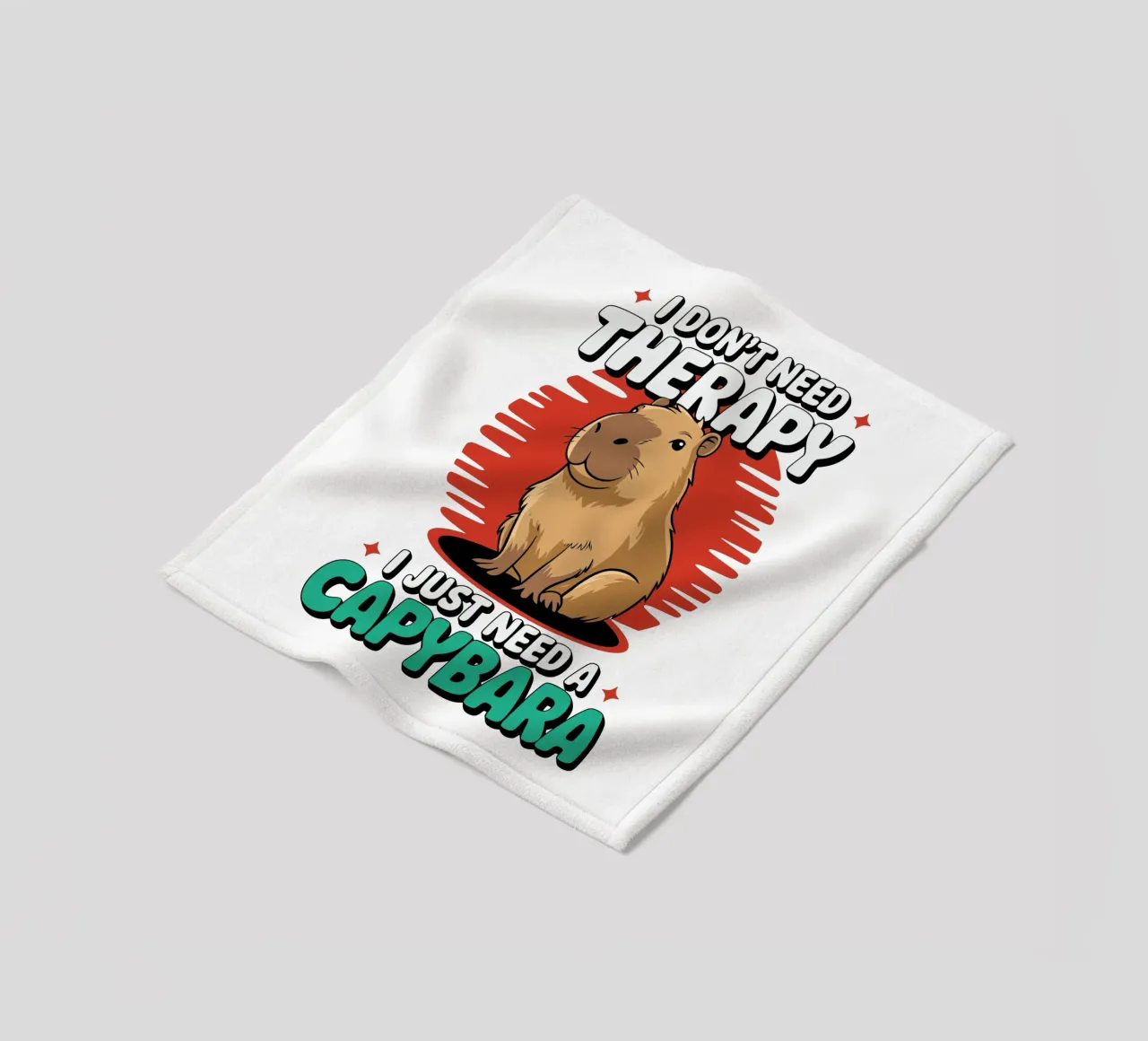 I don't need therapy, I just need a capybara coperta in pile da edsonramosart