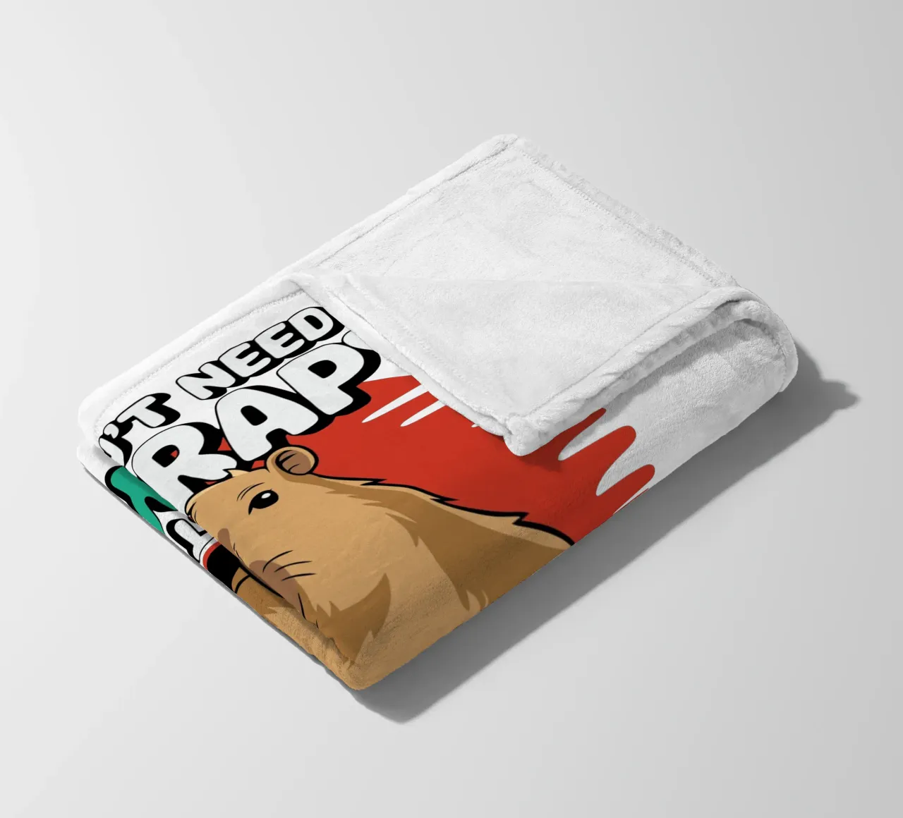 I don't need therapy, I just need a capybara coperta in pile da edsonramosart