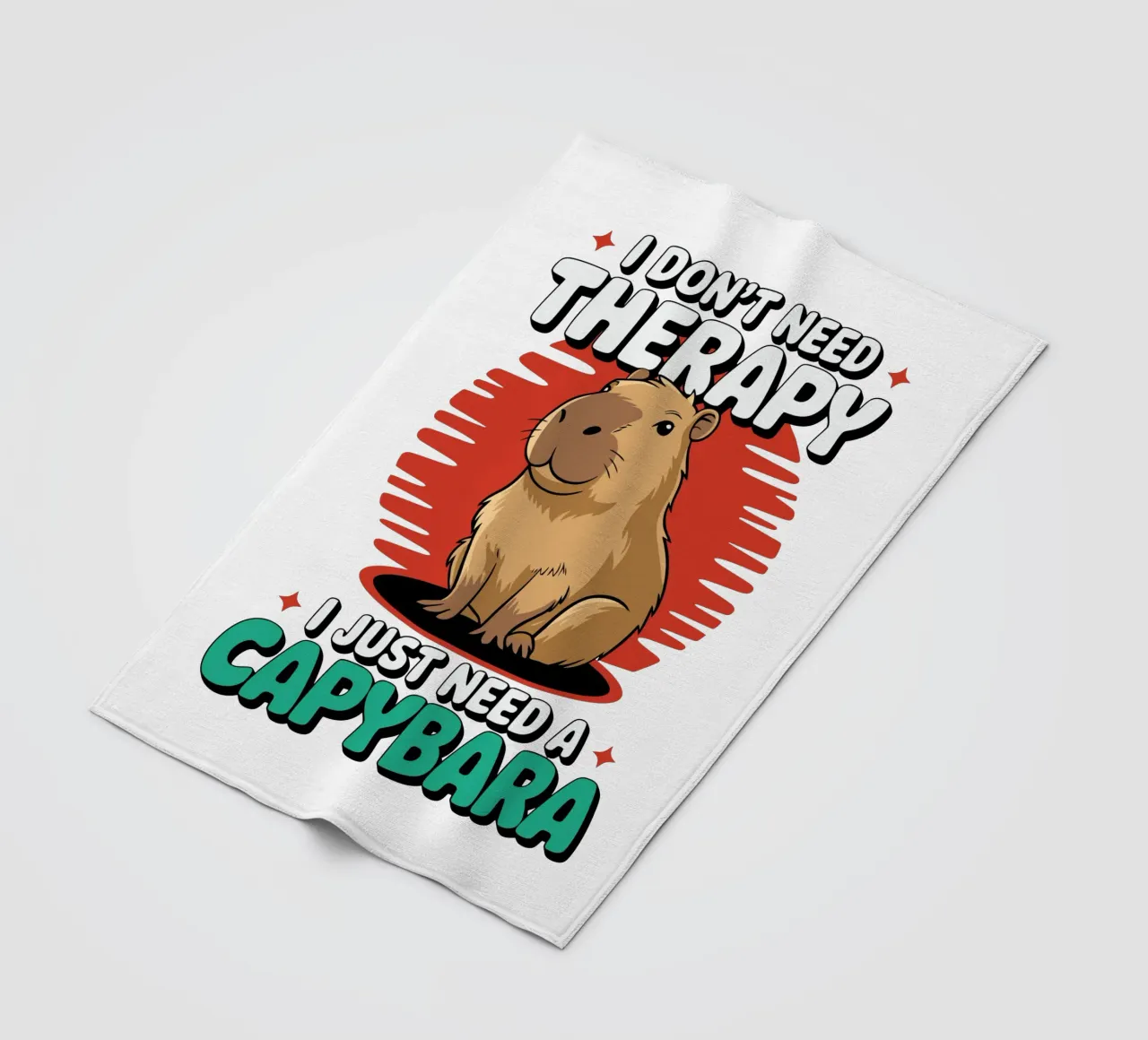 I don't need therapy, I just need a capybara coperta in pile da edsonramosart