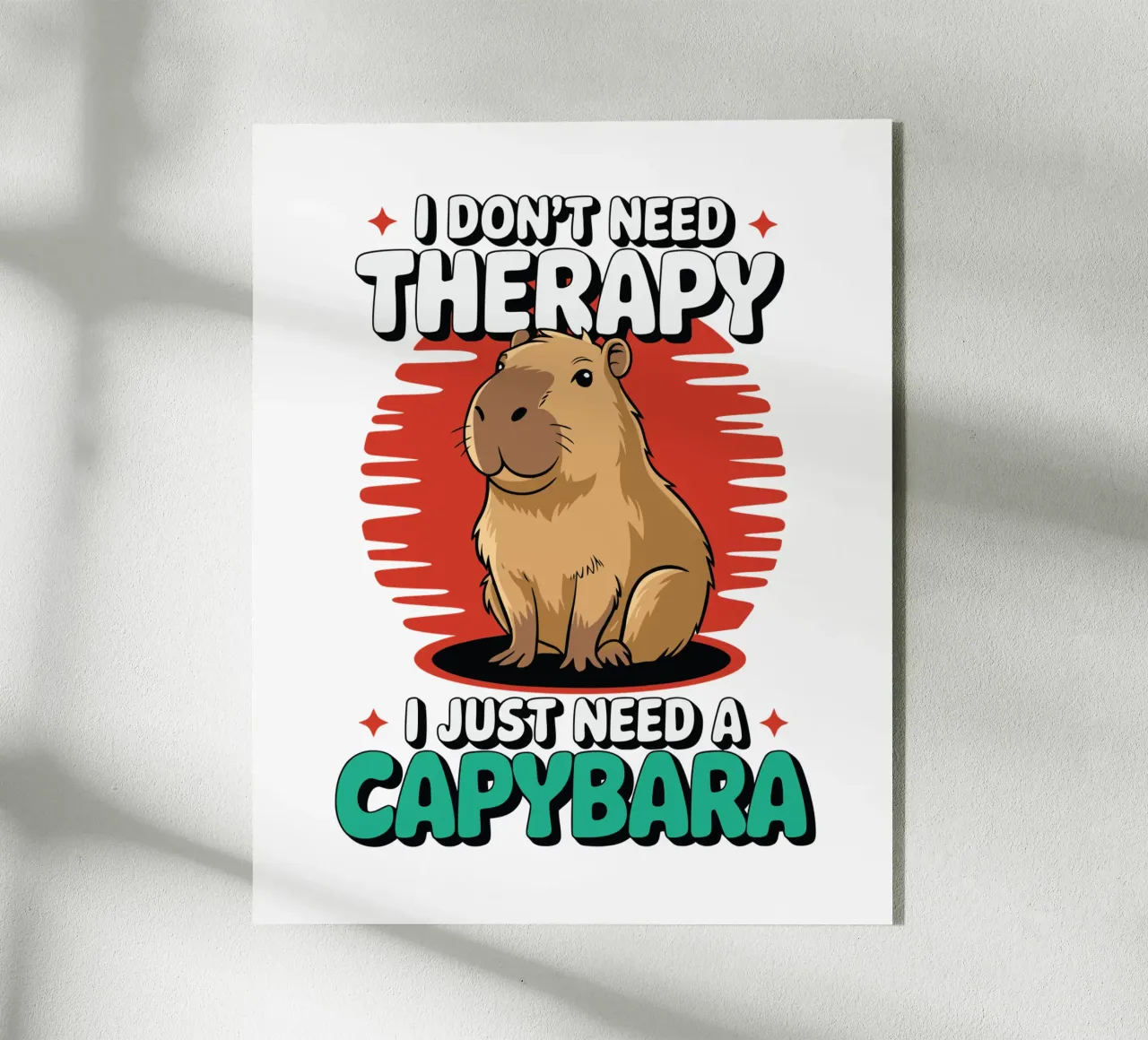 I don't need therapy, I just need a capybara plexiglass da edsonramosart