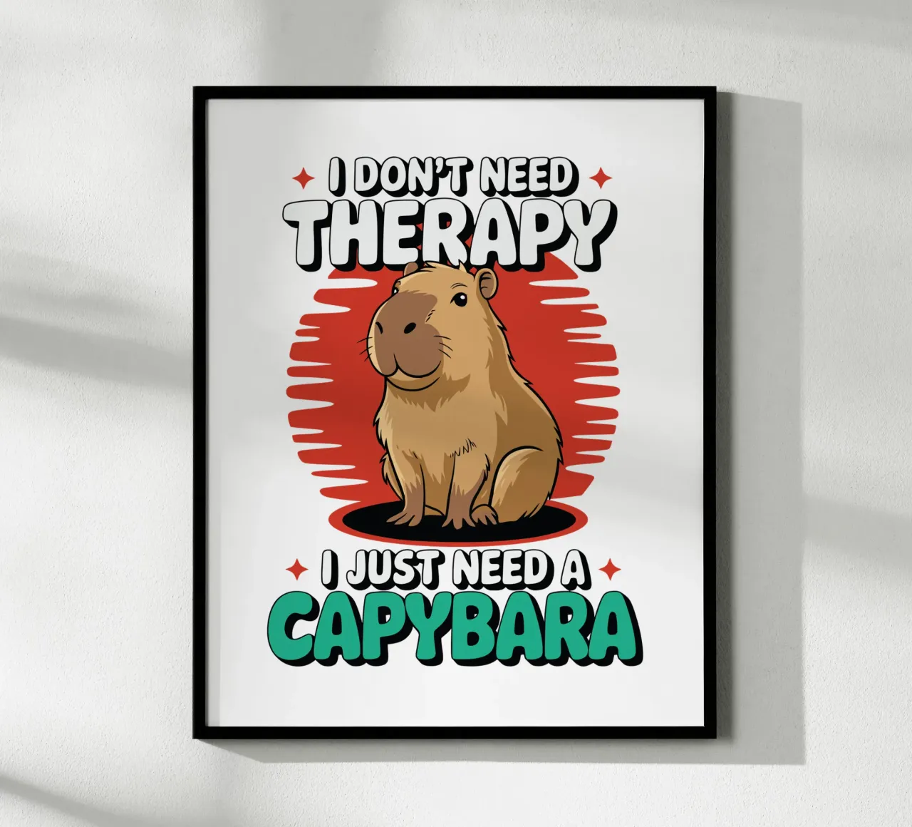 I don't need therapy, I just need a capybara carta hahnemühle da edsonramosart