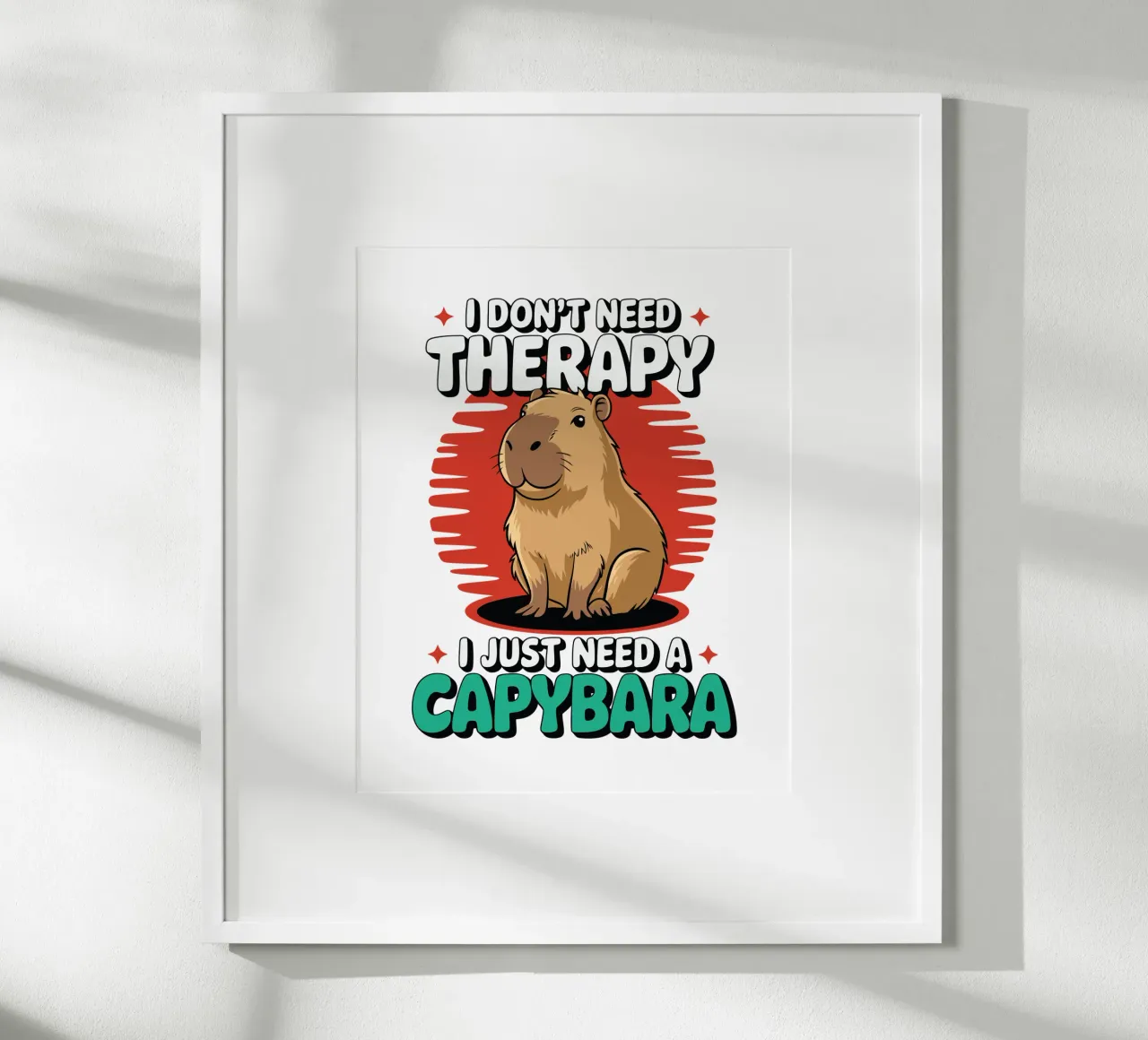I don't need therapy, I just need a capybara carta hahnemühle da edsonramosart