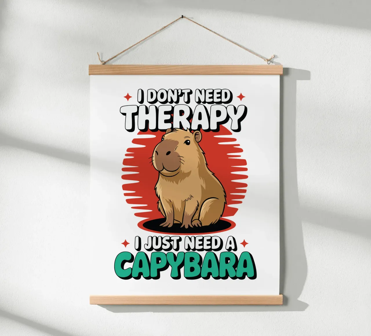 I don't need therapy, I just need a capybara carta hahnemühle da edsonramosart