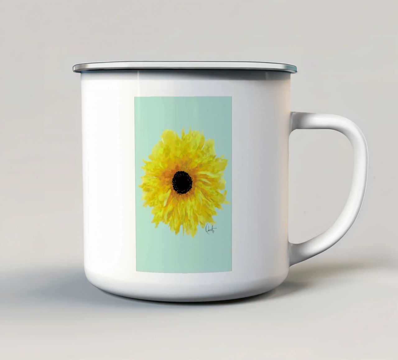 Sol tazza in smalto da Xchange Art Studio