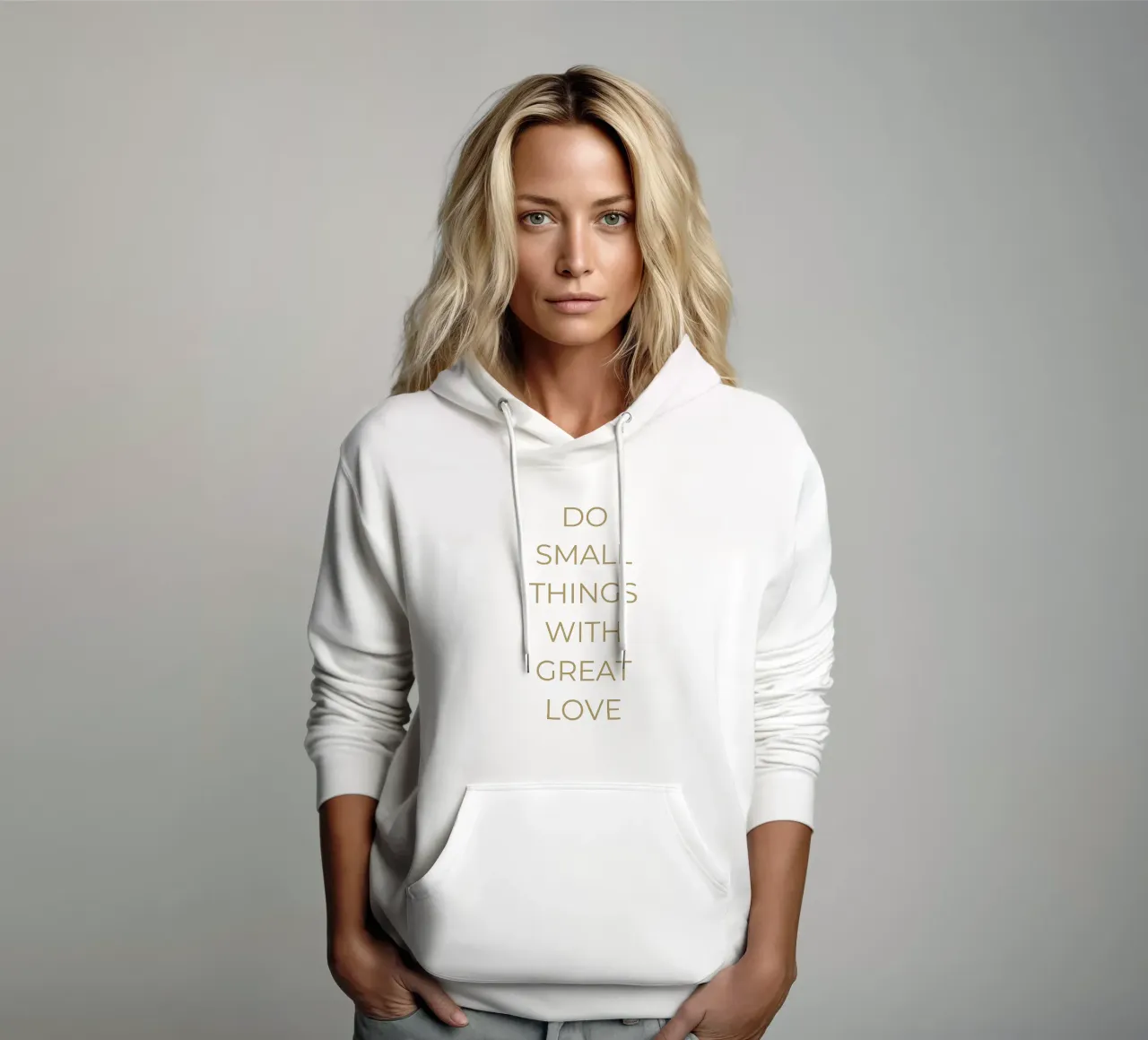 Do small things with great love felpa con cappuccio da apoloprints
